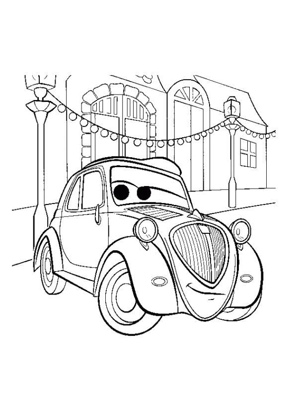 Plansa de colorat cu Cars2 11 3